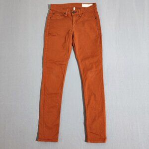 rag & bone jean jeggings women's size 26 rusty orange stretchy